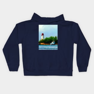 Nassau Bahamas  - Lighthouse and Boat Kids Hoodie